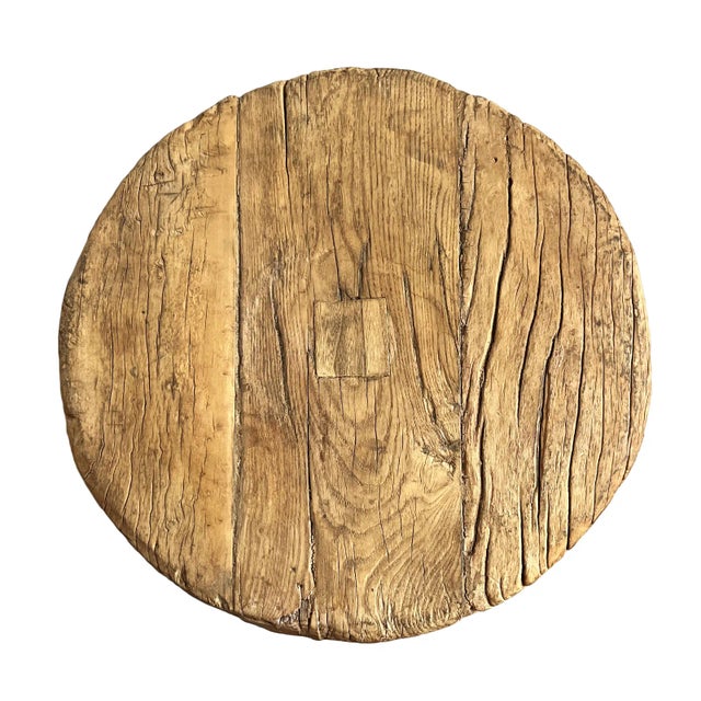 Late 20th Century Rustic Log Vintage Round Side Table For Sale - Image 5 of 7