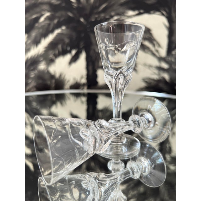 Art Nouveau Crystal Cordial Liqueur Glasses by Tiffin Glass, Set of Ten For Sale - Image 10 of 13