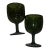1960s Mid-Century Modern Stemmed Alvicado Green Drinking Glasses- Set of 2 For Sale