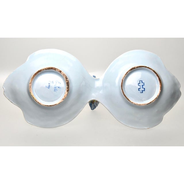 Victorian Antique Emile Gallé French Faience Hors d'Oeuvre Serving Dish For Sale - Image 3 of 4