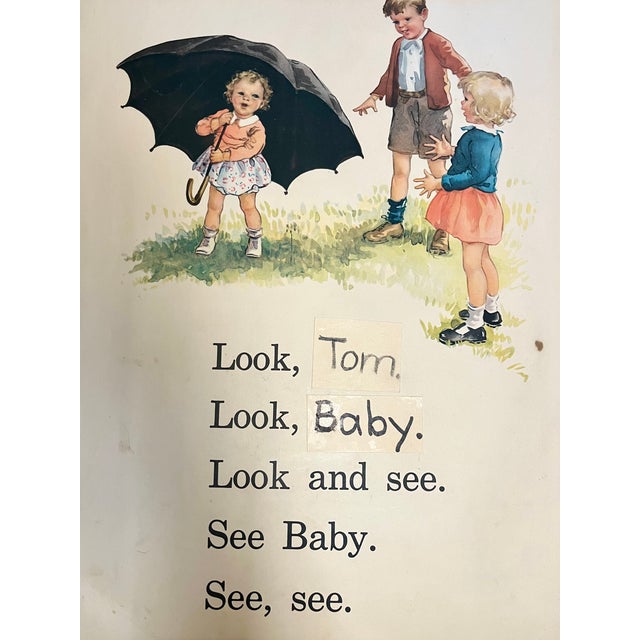 Vintage Framed Children’s Storybook Prints – Pair of Whimsical Nursery Illustrations For Sale - Image 14 of 14