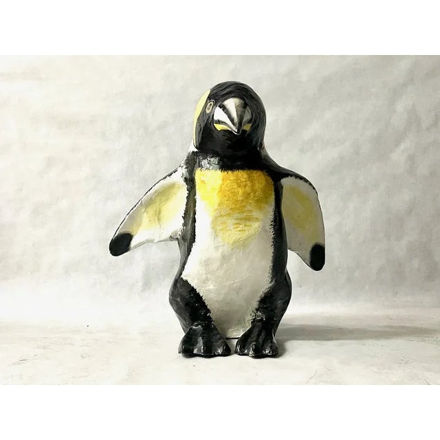 Modern Large Vintage Paper Mache Penguin Sculpture, 1970s For Sale - Image 3 of 10