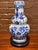 15" Chinese Blue & White Porcelain Double Gourd Vase Scholar Maiden Figures For Sale - Image 4 of 6