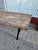 Metal Industrial Farmhouse Wood Table With Cast Iron Legs For Sale - Image 7 of 9