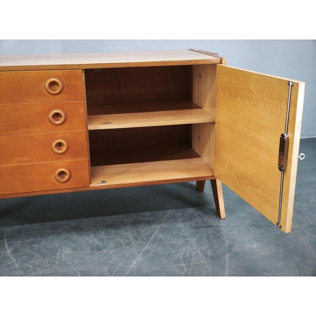 Czechoslovak Maple Sideboard with Drawers and Cabinet, 1960s For Sale - Image 14 of 18