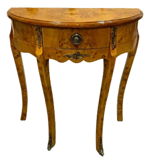 Bedside Table Marquetry French Side Table With a Drawer Louis XV Style