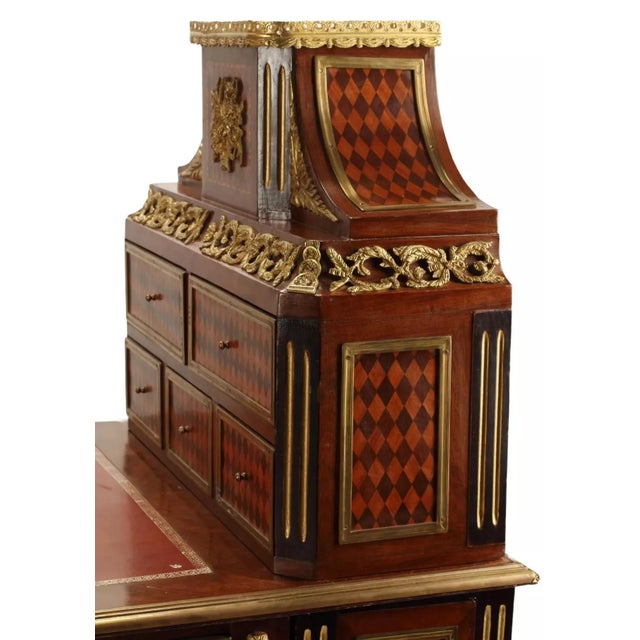 Gorgeous Bureau Plat, Cartonnier, Louis XVI Style, Ormolu, Late 1900's, 20th Century! This stunning Louis XVI style...