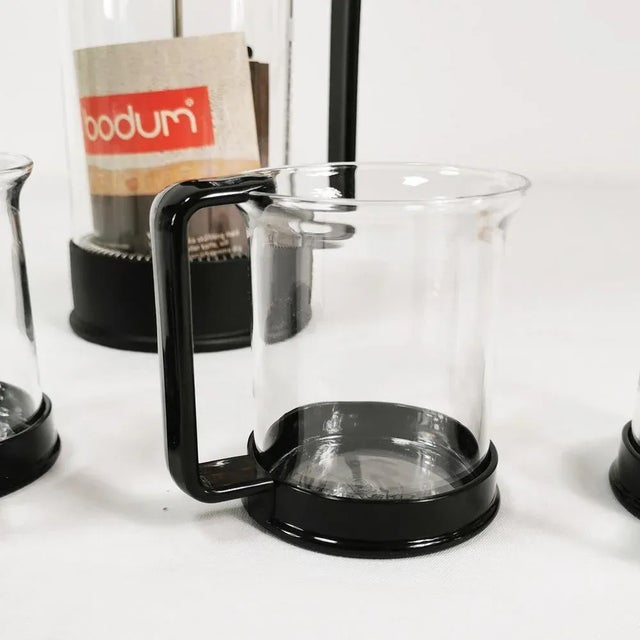 Glass Vintage Danish Coffee and Tea Set by C. Jorgensen, 1990s, Set of 5 For Sale - Image 7 of 11