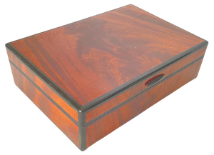 Burl Wood Cigar Box in Brown Black Color, France, 1970s