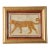 Tiger Folk Art Minimalism Abstract Sienna Beige Burnt Umber Original Oil Painting by Cleo Plowden For Sale