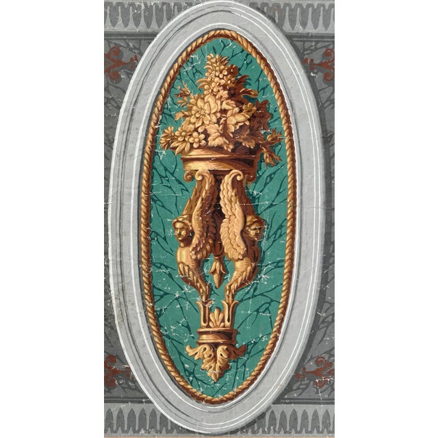 Early 19th Century Antique Neoclassical Wallpaper Panels Attributed to Zuber, Pair For Sale - Image 5 of 7