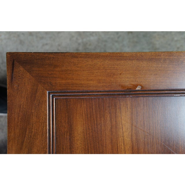 Vintage Hekman Georgian Style Cherry Two Drawer Locking File Cabinet Side Table For Sale - Image 13 of 14