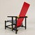 Red and Blue Maestri Series Armchair by Gerrit Thomas Rietveld for Cassina, 1980s, in Very Good conditions. Designed 1920...