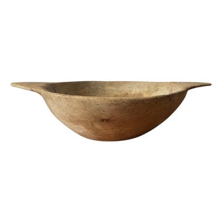Swedish Wabi-Sabi Wooden Bowl, 1830s For Sale