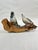 Brown Vintage Hand-Carved & Painted Wooden House Sparrow Bird Sculpture on Driftwood Base For Sale - Image 8 of 12
