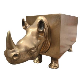 Sculptural Rhinoceros Double Bottle Holder, 1970s For Sale