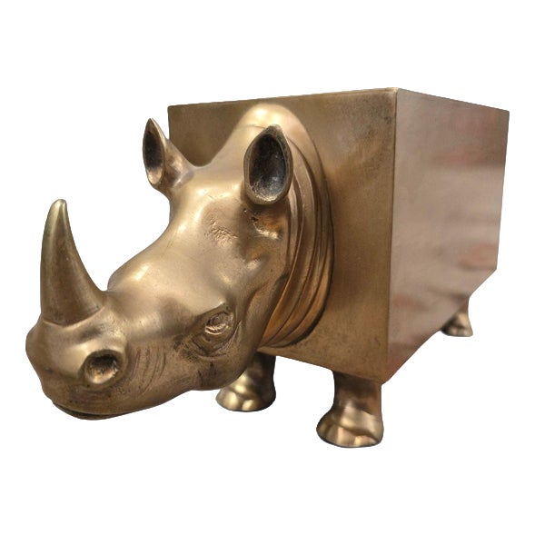 Sculptural Rhinoceros Double Bottle Holder, 1970s For Sale