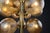 Gold Patinated Brass Chandelier with Nine Gold-Colored Globes from Kaiser Leuchten, 1960s For Sale - Image 8 of 11