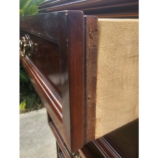 1971 Bassett Chippendale Walnut Lingerie Chest – Tall 6‑Drawer Vintage Chest For Sale - Image 11 of 18
