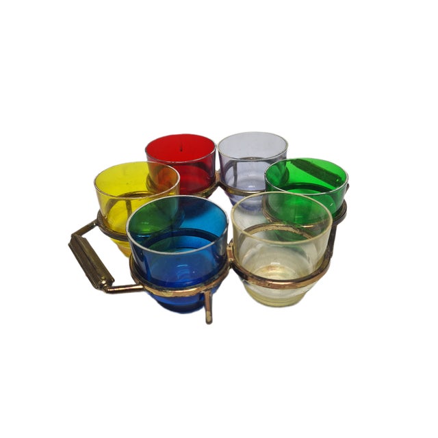 Glass Vintage Alcohol Set, Denmark, 1960s, Set of 7 For Sale - Image 7 of 9