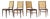 Brazilian Modern Set of Four Rosewood & Cane Dining Chairs by Celina, Brazil, 1960s - Lot 564B For Sale