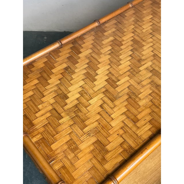 Late 20th Century Vintage Boho Dixie Parquet Rattan Dresser For Sale - Image 5 of 9