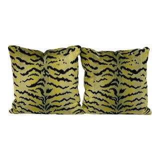 Scalamandré “Le Tigre” Feather/Down Pillows - a Pair For Sale