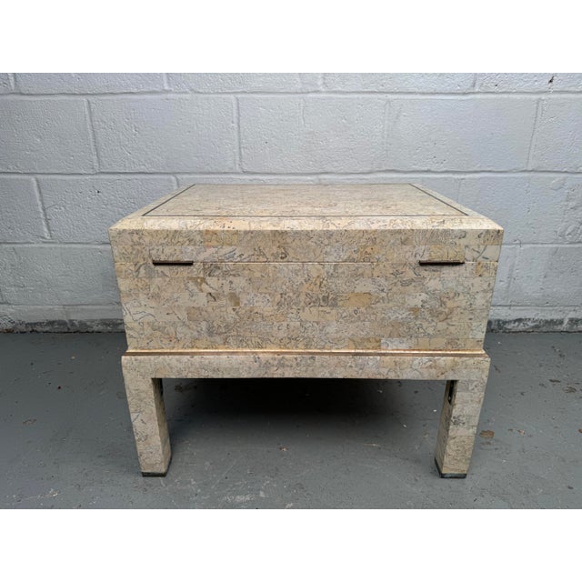 Mid 20th Century Vintage Maitland Smith Tessellated Marble Box For Sale - Image 11 of 12