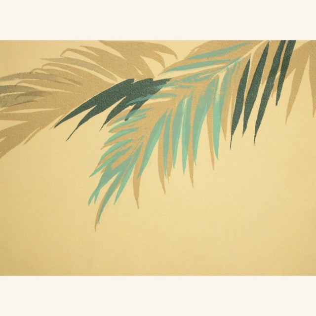 Circa 1980s Coastal Style Chinese Printed Silk Screen For Sale - Image 9 of 12