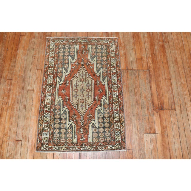 Early 20th Century Early 20th Century Rustic Persian Mazlagan Rug - 2'7" x 3'11" For Sale - Image 5 of 6