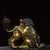 Traditional Gilt Bronze Guardian Lion Incense Burner – 9.5" Foo Dog Censer With Cub & Ball Motif For Sale - Image 3 of 9