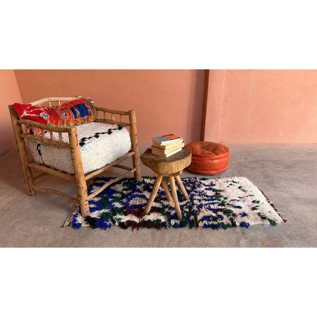 Cream 1990s Moroccan Boho Azilal Rug - 5.4 X 2.4 Ft For Sale - Image 8 of 10