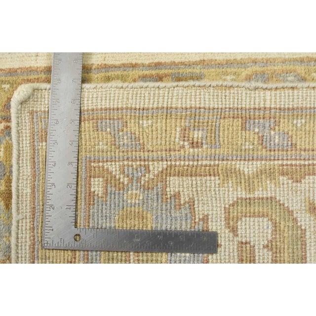 Oushak Rug 5’9” X 8’8” Ivory Wool Traditional Hand-Knotted Oriental Carpet For Sale - Image 12 of 12