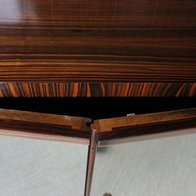 Art Deco Bookcase Cabinet in Macassar Ebony, 1920s For Sale - Image 4 of 12