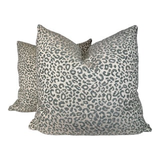Colefax & Fowler "Baxter" in Forest 22" Pillows-a Pair For Sale