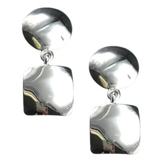 Shiny Sterling Double Earring For Sale