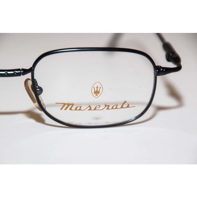 Late 20th Century Vintage Maserati Eyeglasses, Hand-Crafted Titanium, 1980s Italy Style For Sale - Image 5 of 14