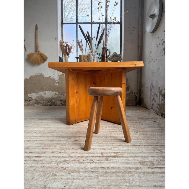 Modernist Square Pine Table, 1950s For Sale - Image 17 of 18