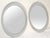 Chaty Vallauris 1980 Pair Decorative Oval Fluted Silver Sunburst Wall Mirrors Mid-Century Modern For Sale - Image 4 of 13