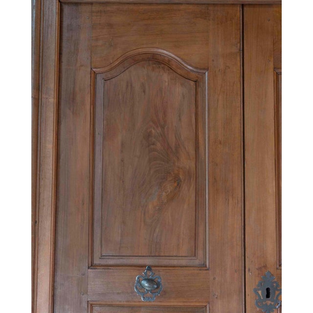 French 19th Century Double-sided Double-leaf Walnut Communication Door For Sale - Image 10 of 18