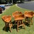 Brown Vintage Handcrafted Rustic Live Edge Log Dining Set With Four Sculpted Wood Chairs For Sale - Image 8 of 16