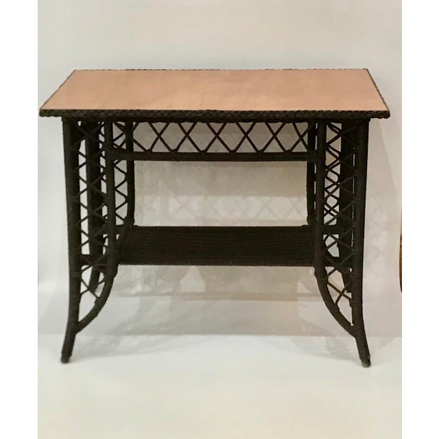 Brown Vintage Heywood Wakefield Style Writing Desk For Sale - Image 8 of 8