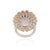 Handcrafted Multi-Gemstone Sunflower Ring in Solid Sterling Silver, Size 7.5 For Sale - Image 6 of 16
