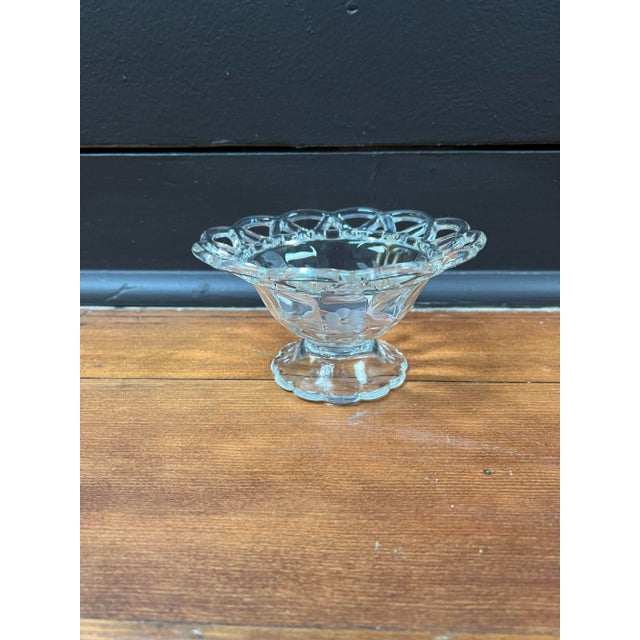 Early 20th Century "Crochet" Compote Glass For Sale - Image 4 of 4