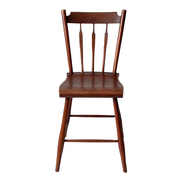 Antique Wooden Accent Chair For Sale