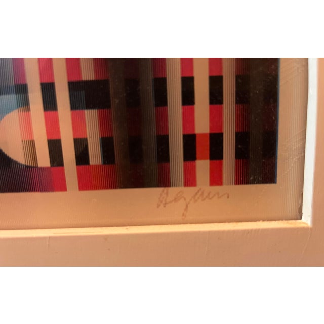 A vibrant, hand-signed kinetic agamograph titled Under Seascape by Yaacov Agam (Israeli, 1928–2026), the pioneer of Op and...