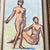 Original 9 x 12 Charcoal/pastel study drawing on paper unsigned Overall size with vintage frame is 12 x 16
