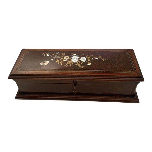 19th Century French Boulle Box With Key For Sale