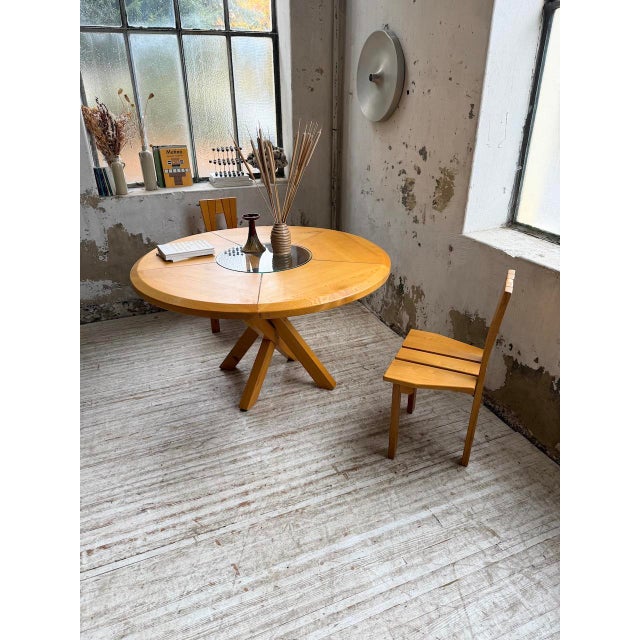 Brown Elm Table from Seiltz, 1980 For Sale - Image 8 of 18