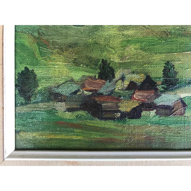 1930s Vintage Ruth Durlacher Alpine Landscape Oil on Canvas Framed Painting For Sale - Image 4 of 9